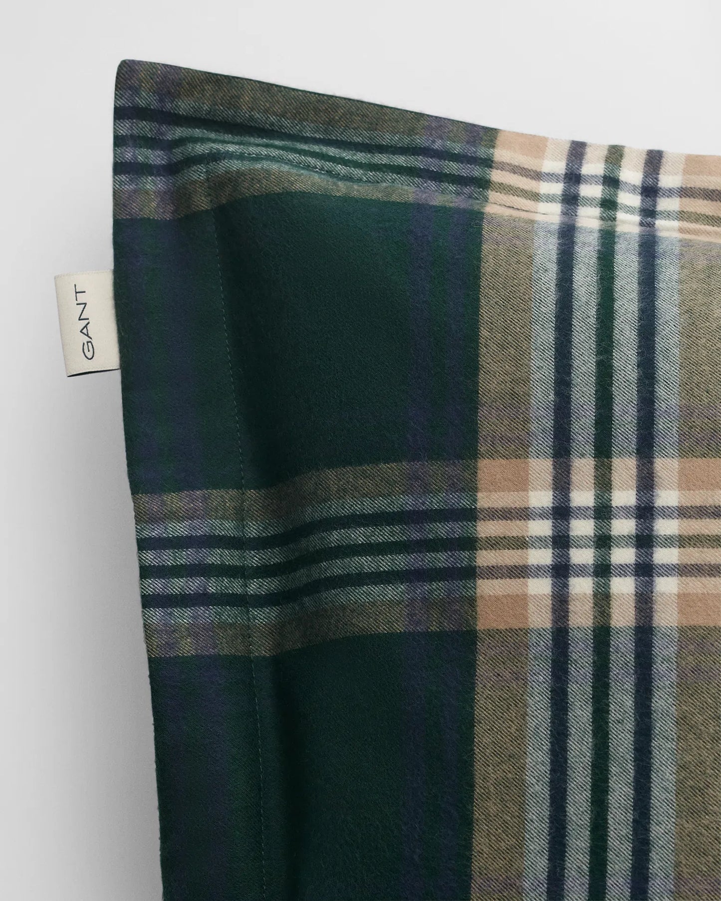 GANT Holiday Flannel Pillowcase, Tartan green