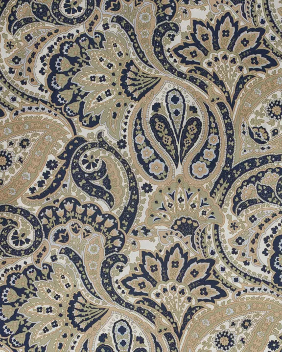 GANT Archive Paisley Print Single Duvet 140x220, Faded sage