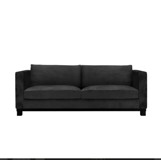 Sofa Chicago B227 D90 H77 stoff Velour Black