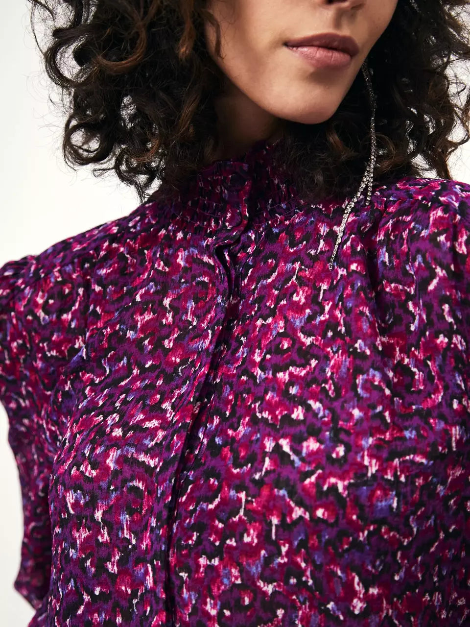 Moiré Bluse, Multicolour