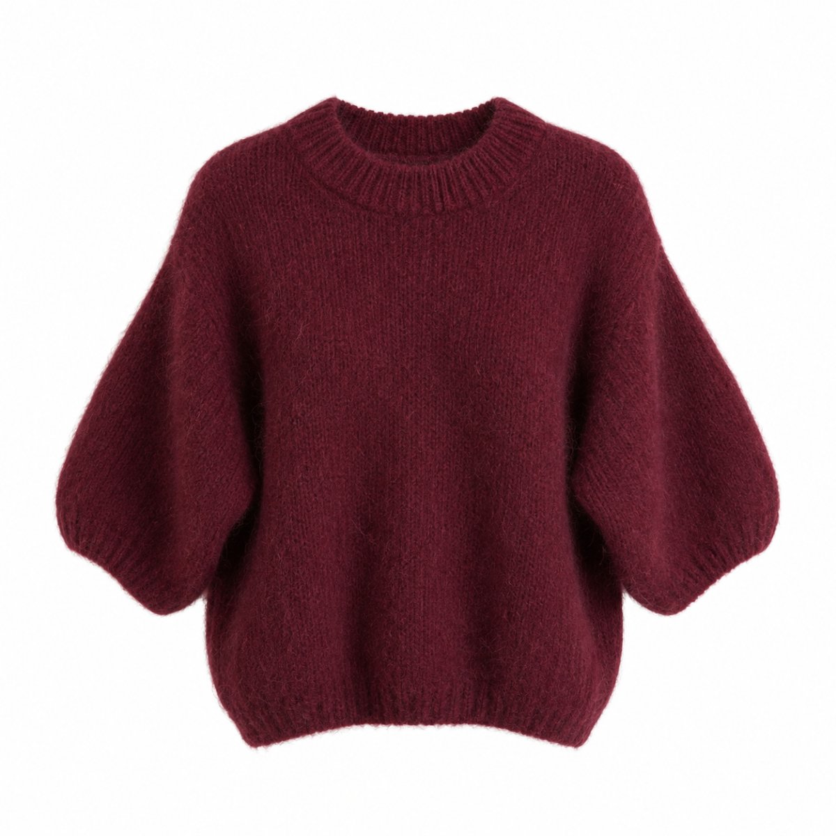 From Paris With Love, Mohair Kid T-shirt - Bordeaux