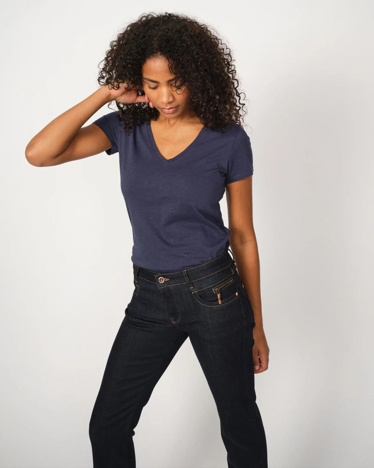 Mos Mosh Carla Naomi Deluxe Jeans, Dark Blue