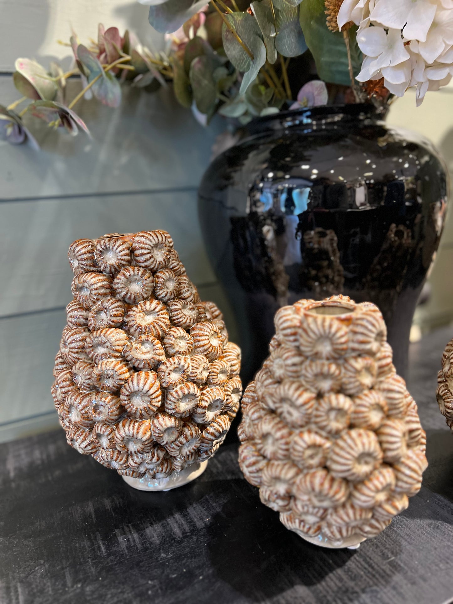 EDG vase Ricciomare H25 D19, beige
