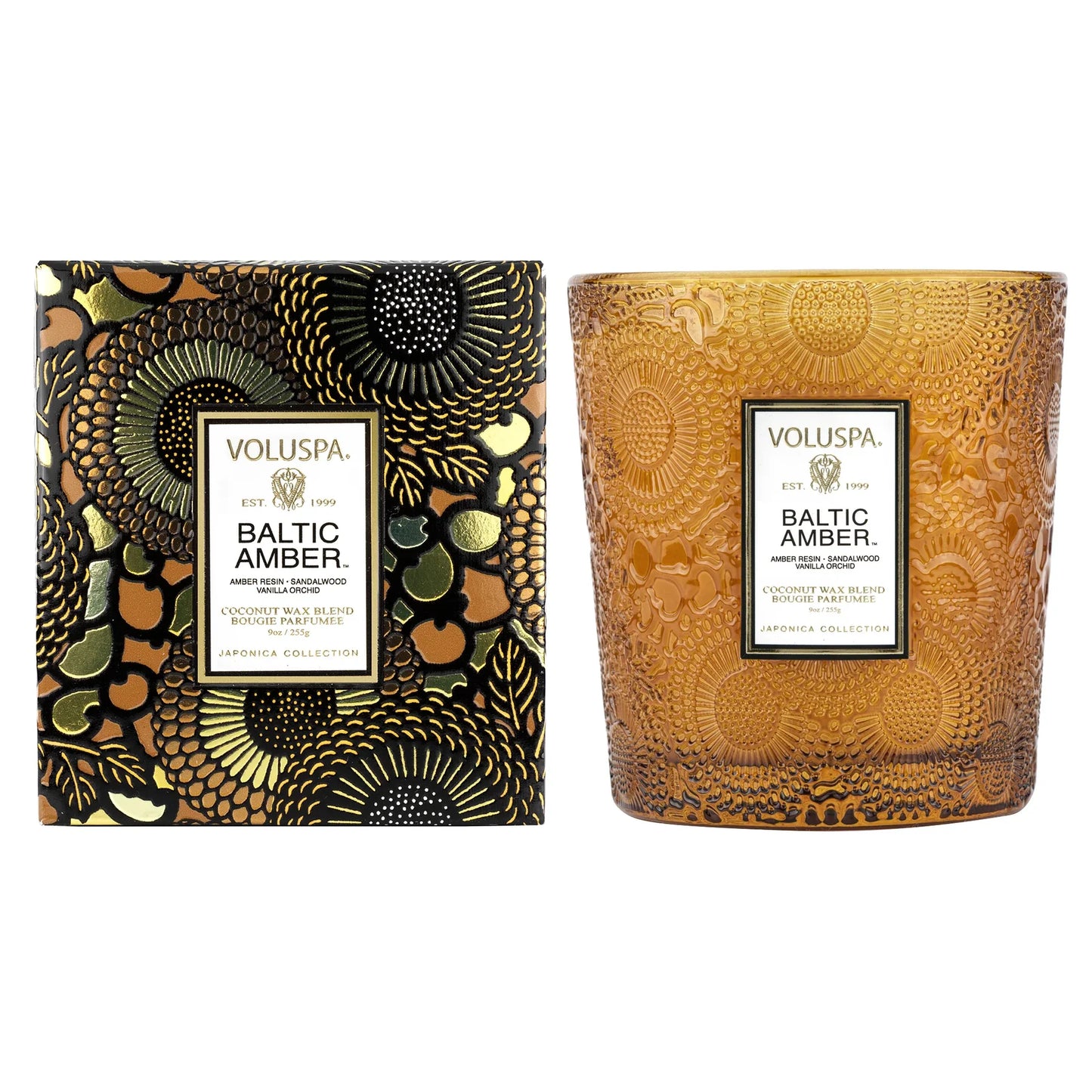 VOLUSPA Classic Boxed Candle, Baltic amber