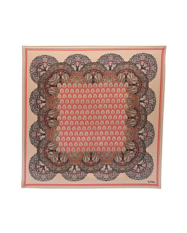 BY TIMO Silk Scarf 60x60, Autumn Paisely