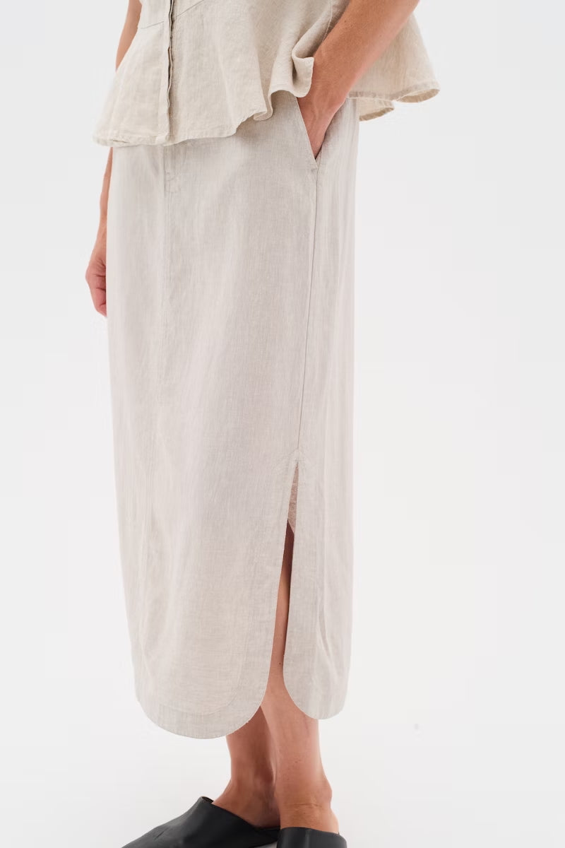INWEAR Rimone Linskjørt, Haze melange