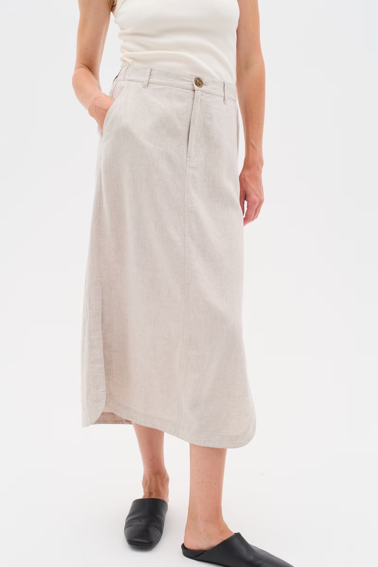 INWEAR Rimone Linskjørt, Haze melange