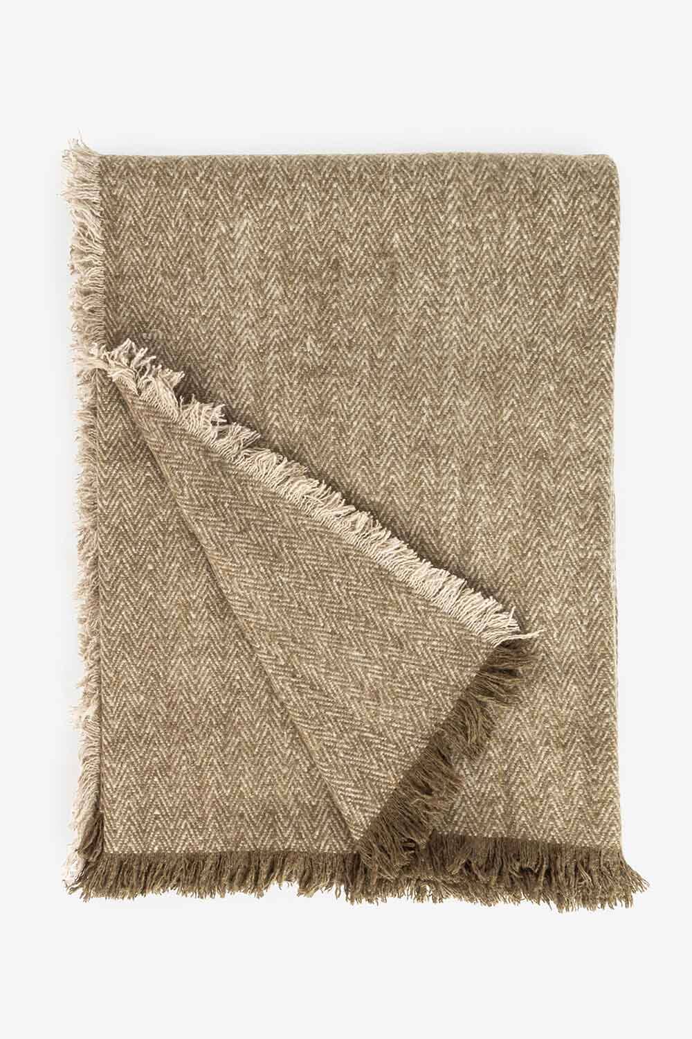 Famenne Pledd Herringbone, Resirkulert Ull