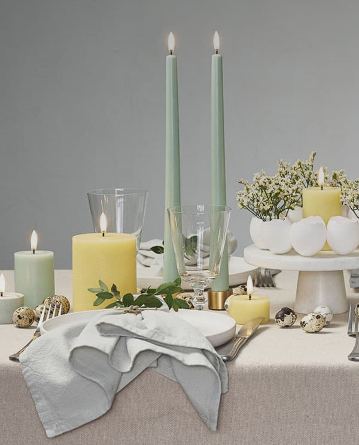 UYUNI kubbelys Pillar Dusty green, 7,8x10