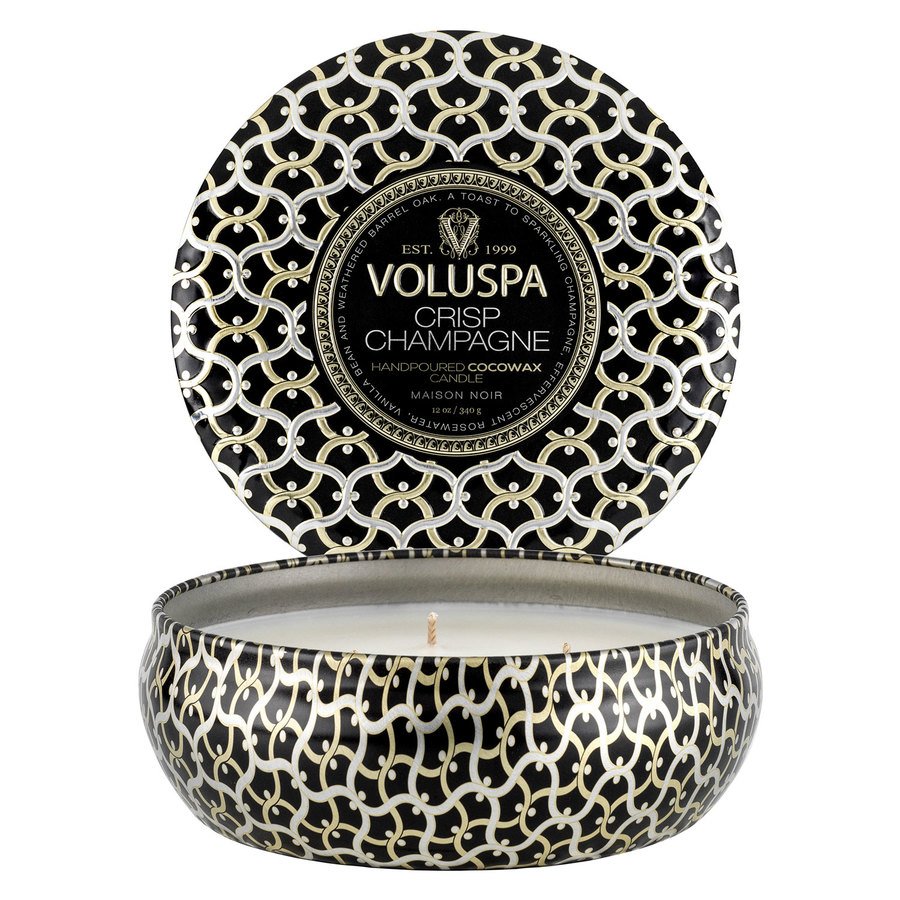 3-Wick Tin Candle, Crisp Champagne
