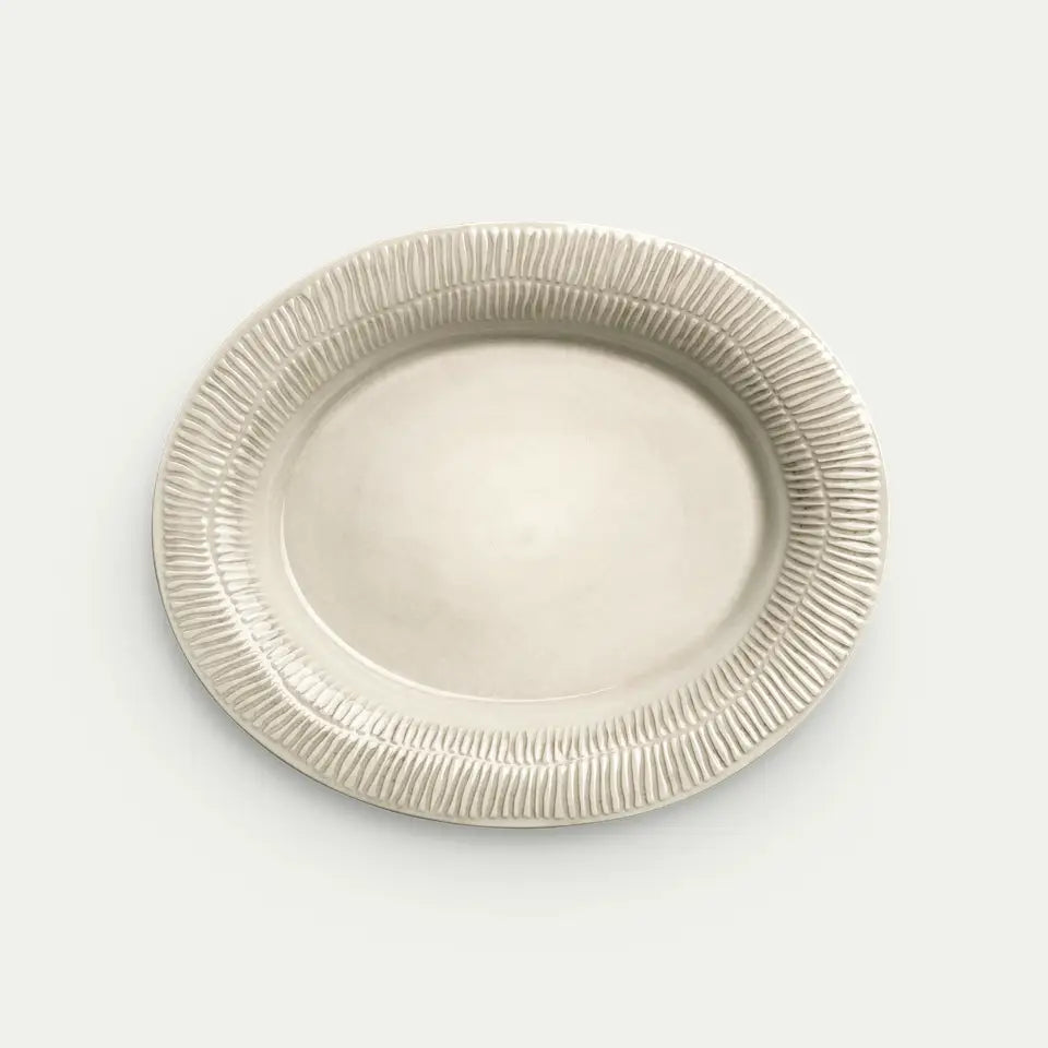 MATEUS Stripes Platter 35x30cm Sand