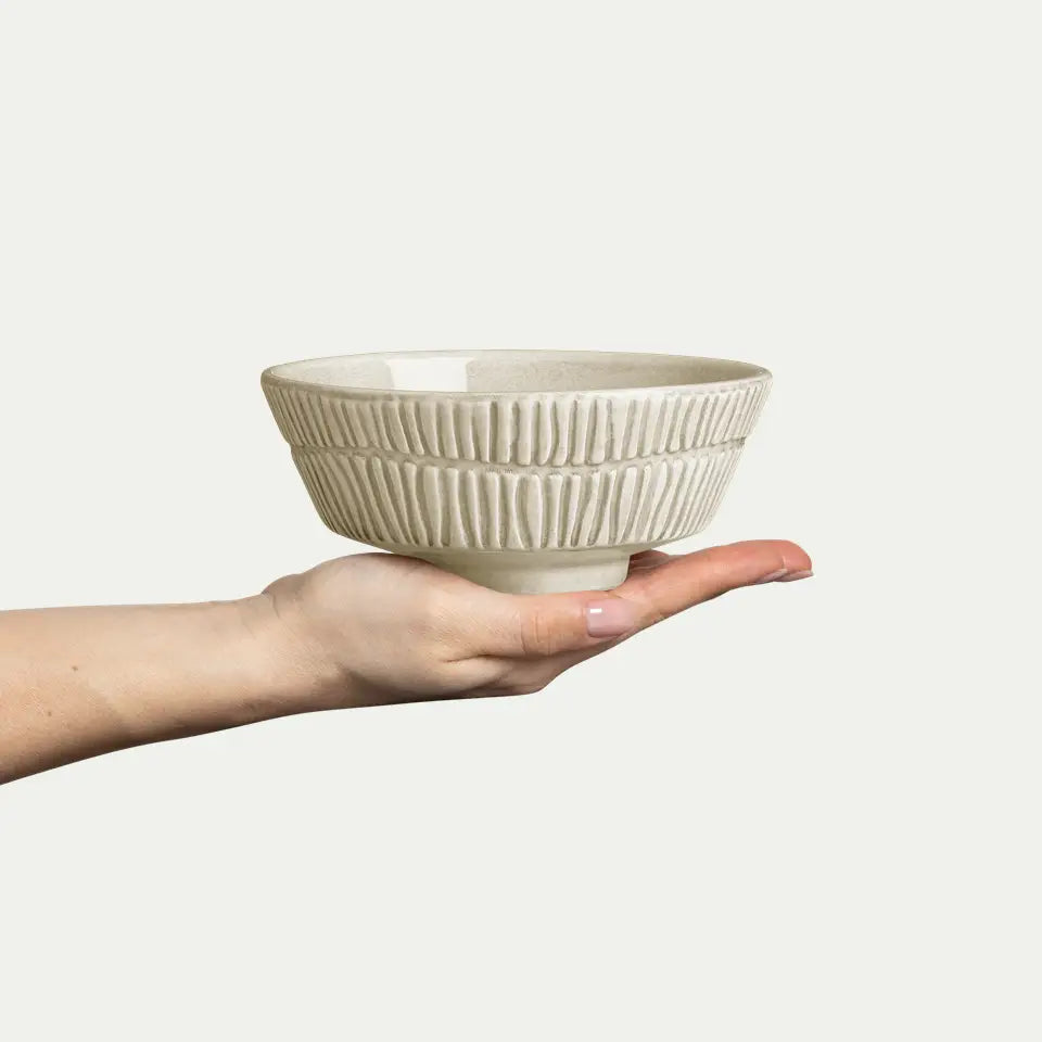 MATEUS Stripes Bowl 15cm/50cl Sand