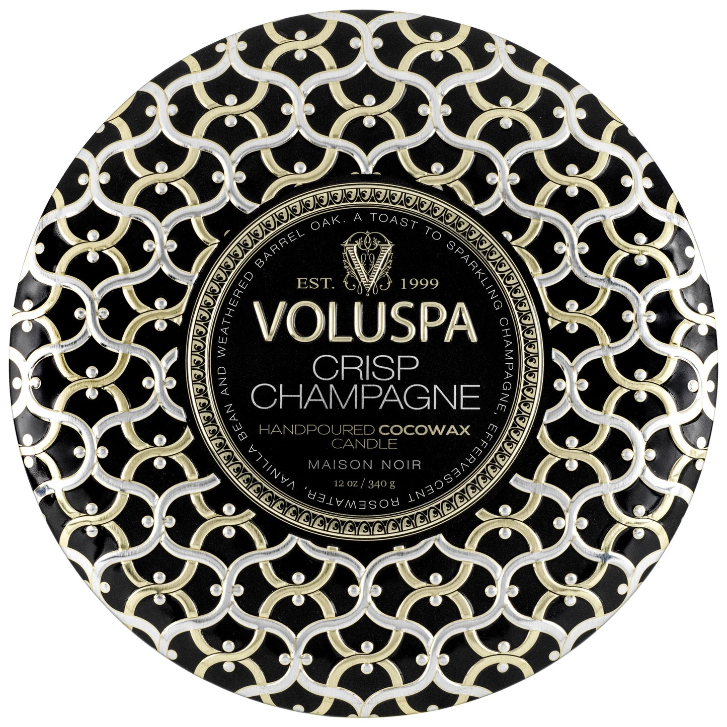 3-Wick Tin Candle, Crisp Champagne