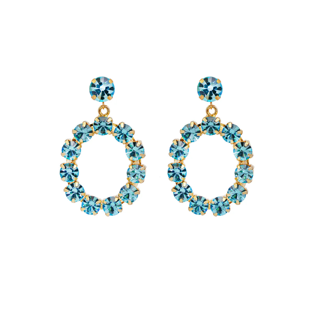 CAMILLA ØHRLING Camilla Swarovski earrings - Ocean blue