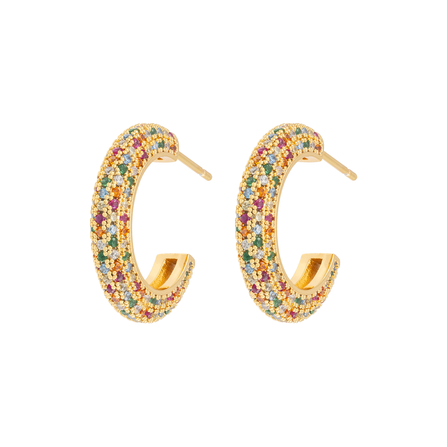 EMILIA Chunky hoops Medium, Multi (kopi)