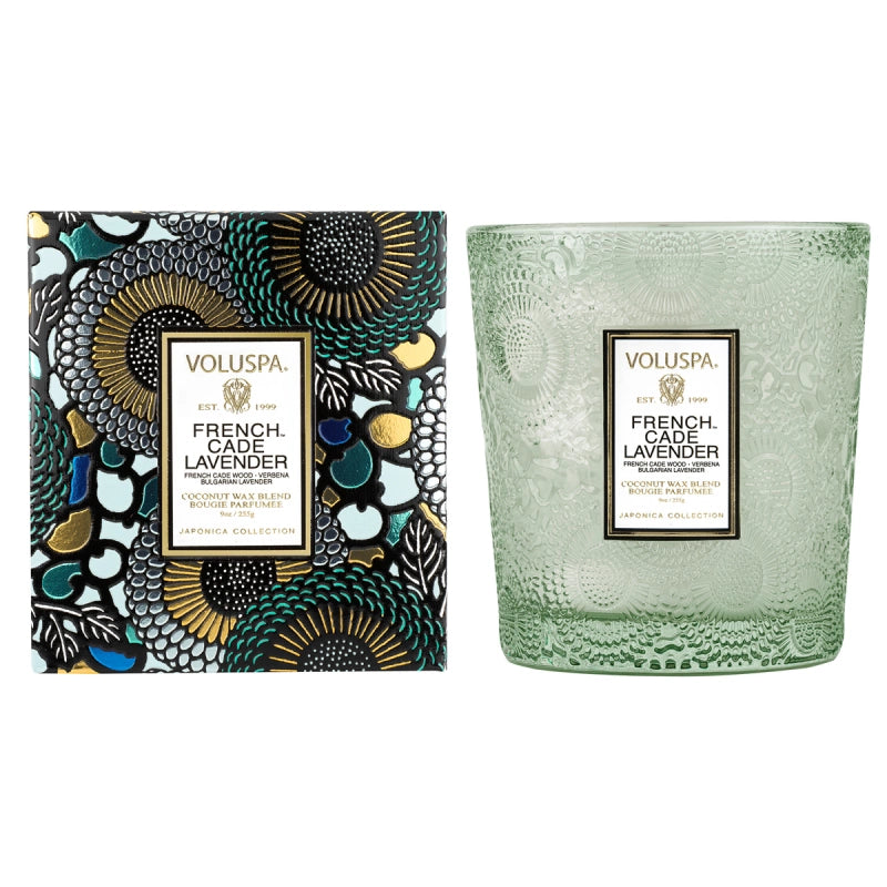 VOLUSPA Classic Boxed Candle, French cade & Lavendel