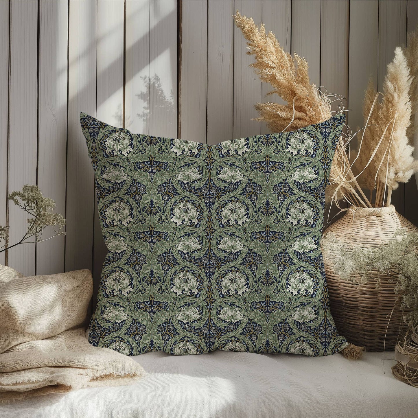 William Morris Marigold putetrekk i lin, 50x50cm
