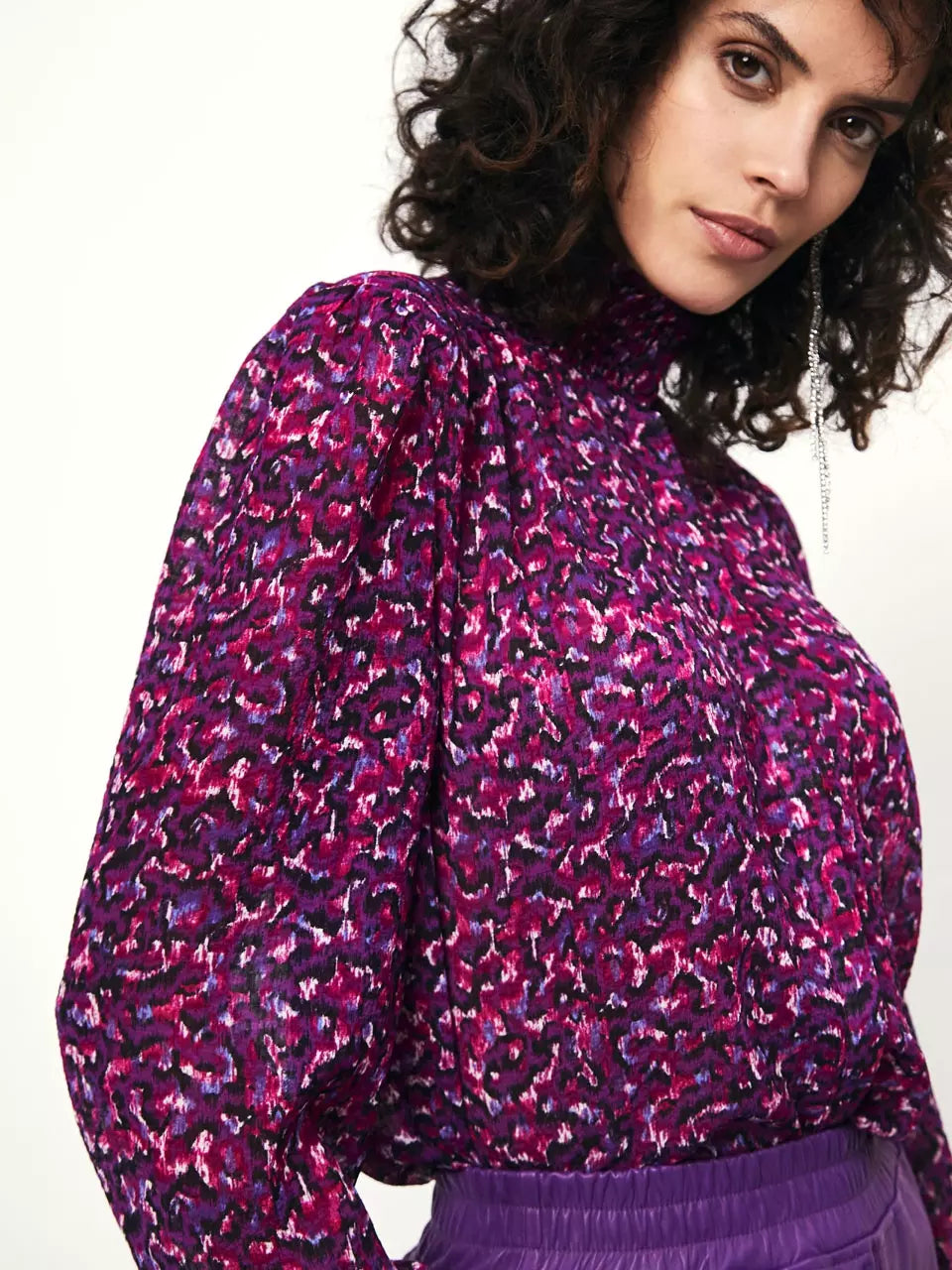 Moiré Bluse, Multicolour