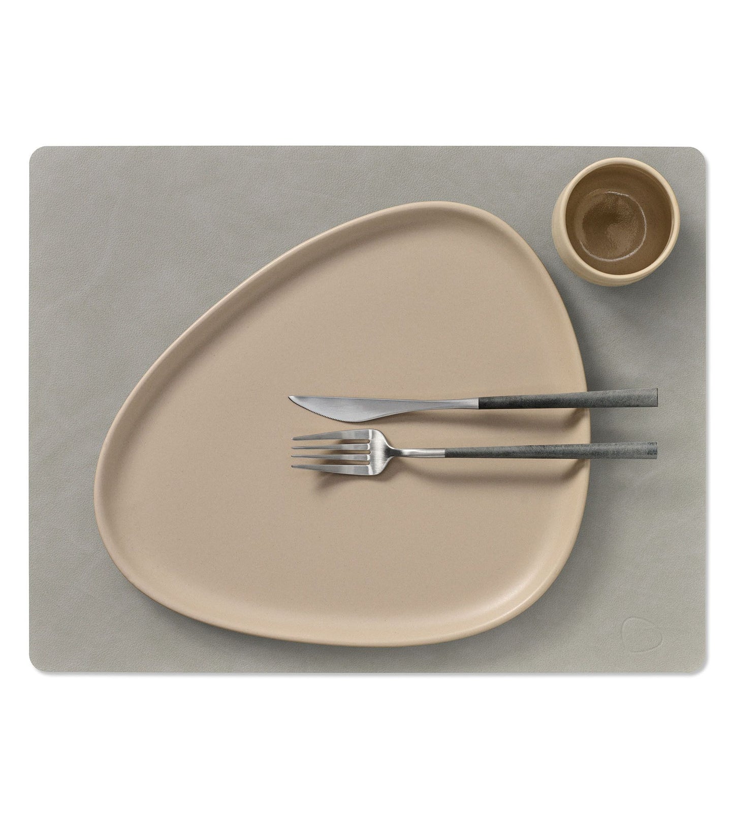 LINDDNA Bordbrikke square Hippo, light grey