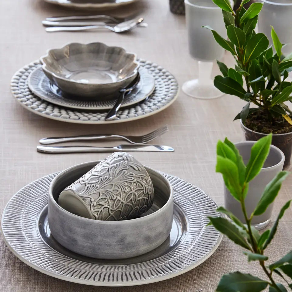 MATEUS Stripes Plate 28cm, Grey