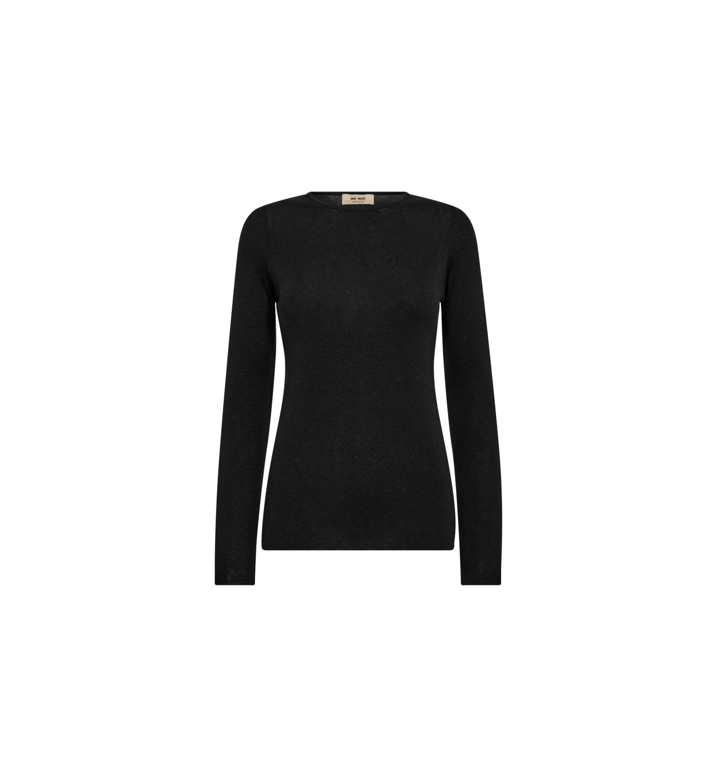 Mos Mosh Bouch O-hals Strikkegenser, svart
