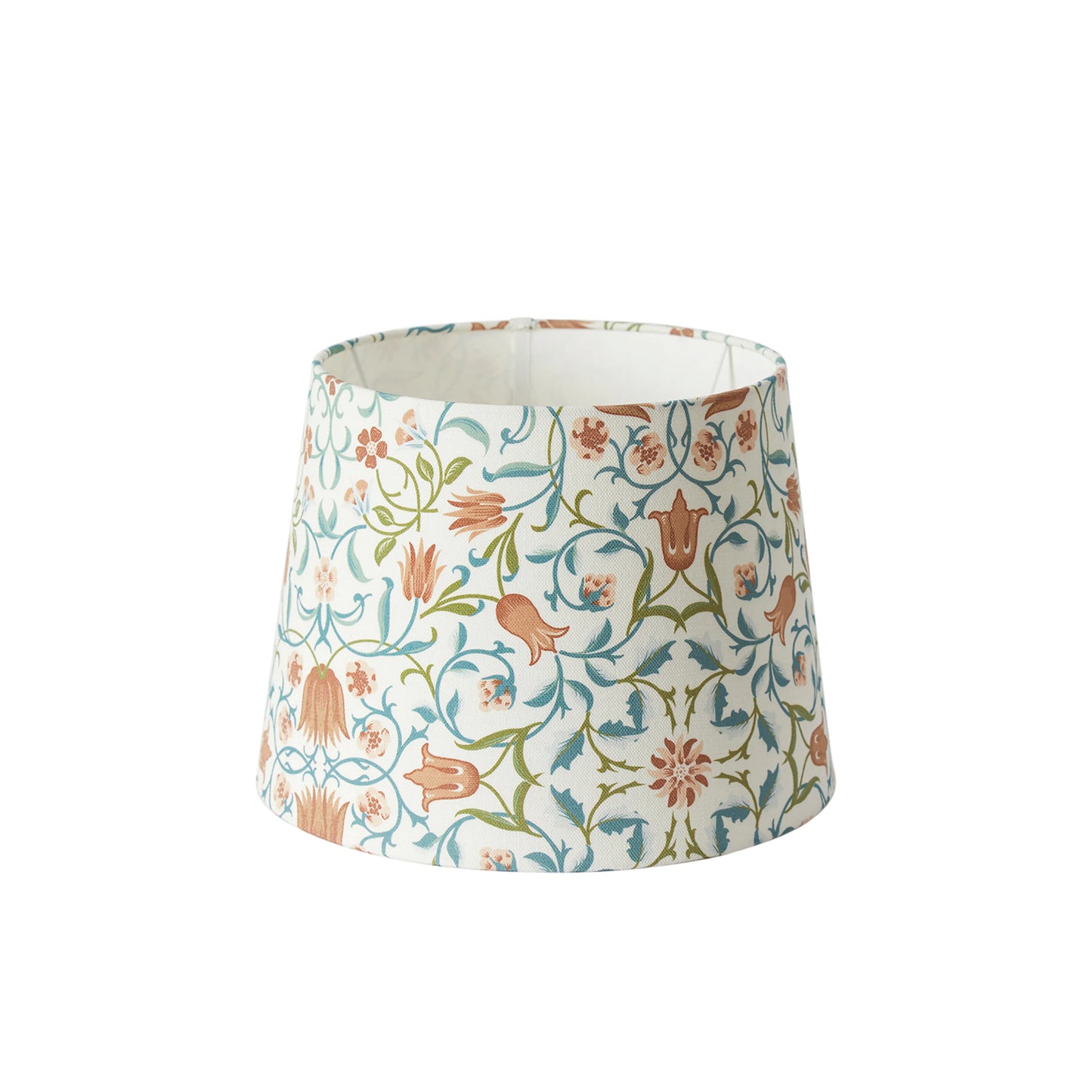 Lampeskjerm Qvist Classic Round, William Morris Holland Park, hvit,