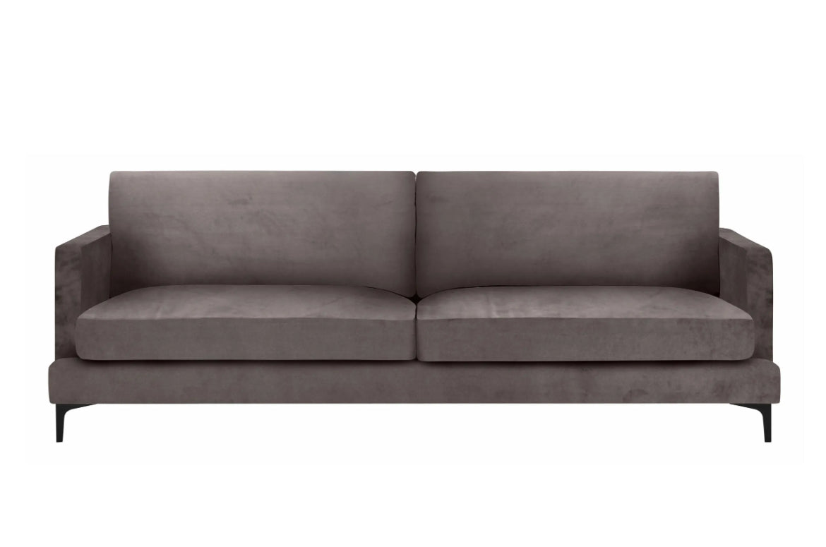 Sofa Montana 227cm x 89cm x 78 cm Velour Brown