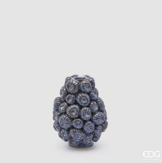 EDG vase Ricciomare H18 D14, blå
