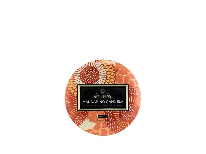 VOLUSPA Mini Tin Candle, Mandarino Cannela