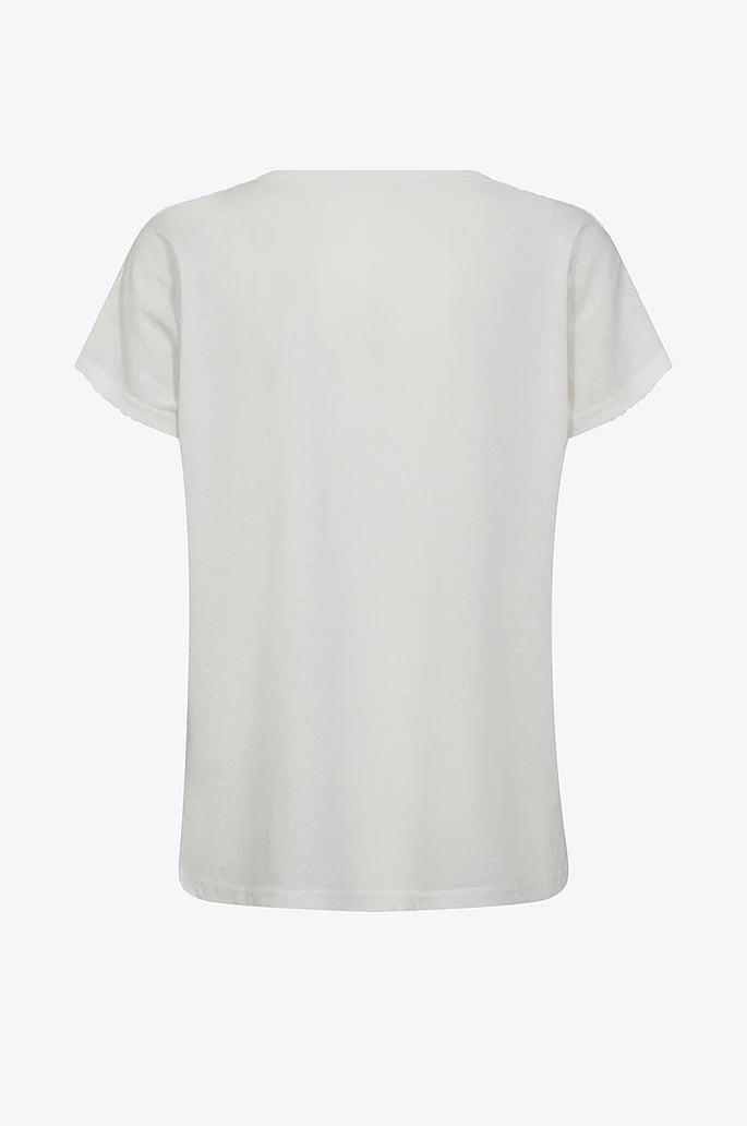 MOS MOSH Dayo V-neck Tee, White