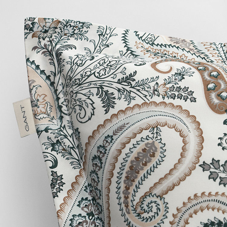 GANT Key West Paisley Print Pillowcase, Tartan green