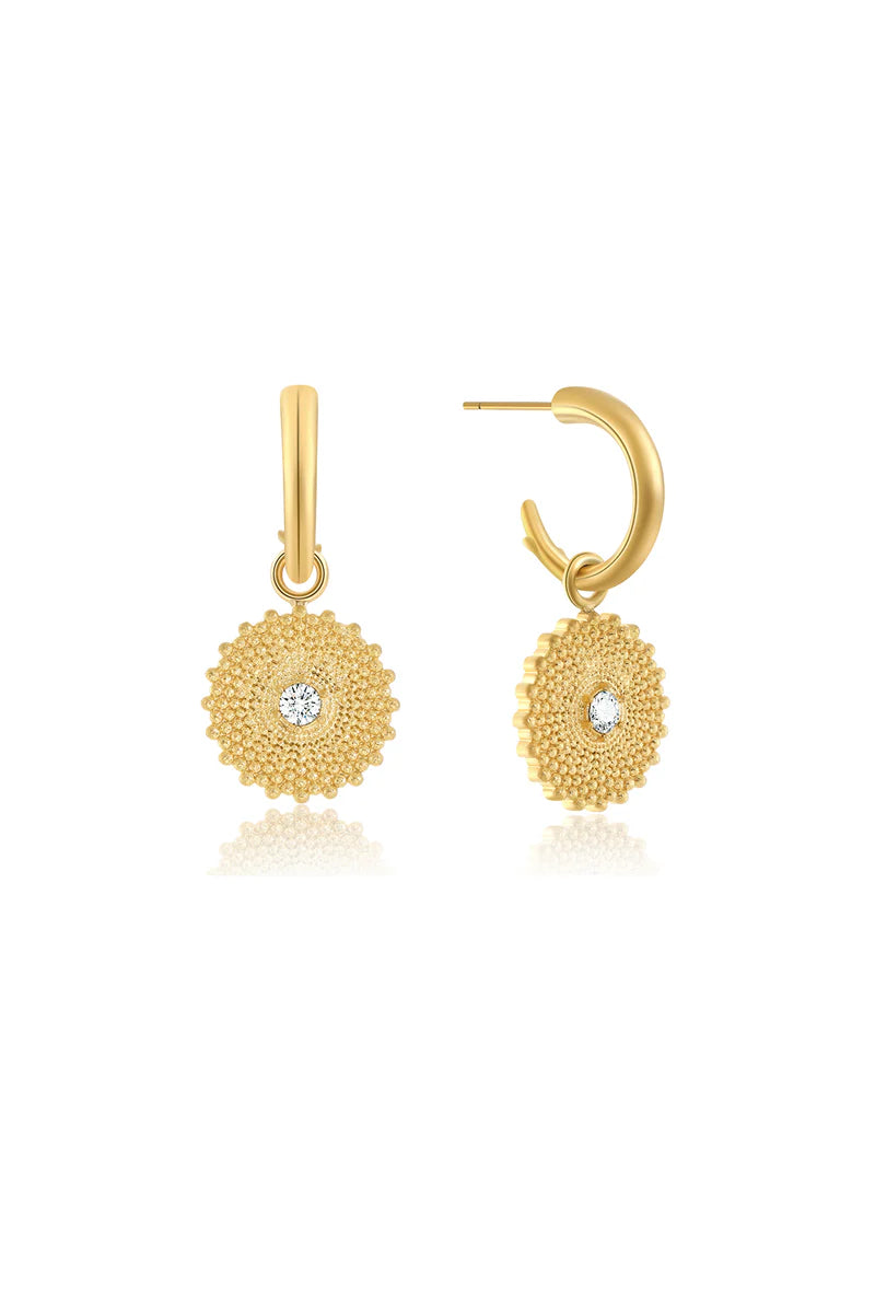 CAMILLA ØHRLING Sunshine Zirconia Earrings, Gold
