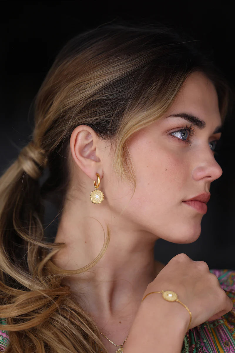CAMILLA ØHRLING Sunshine Zirconia Earrings, Gold