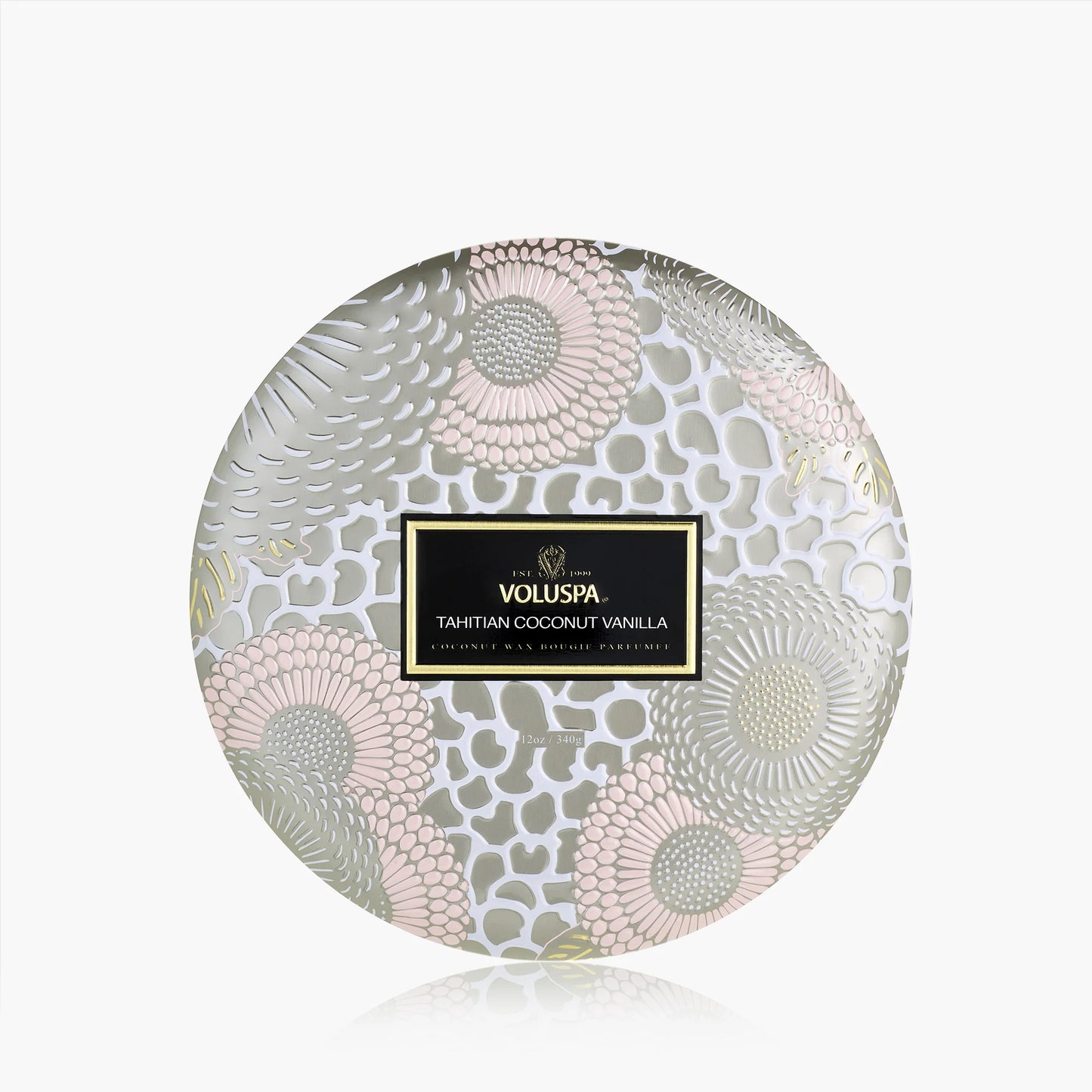 VOLUSPA 3-Wick Tin Candle, Tahitian Coconut vanilla