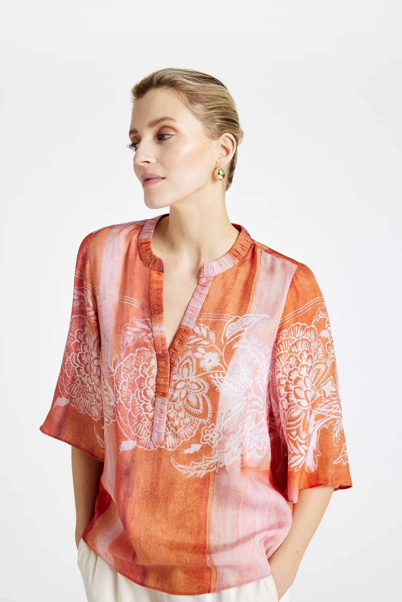 GUSTAV Anika Bluse, Orange tulip
