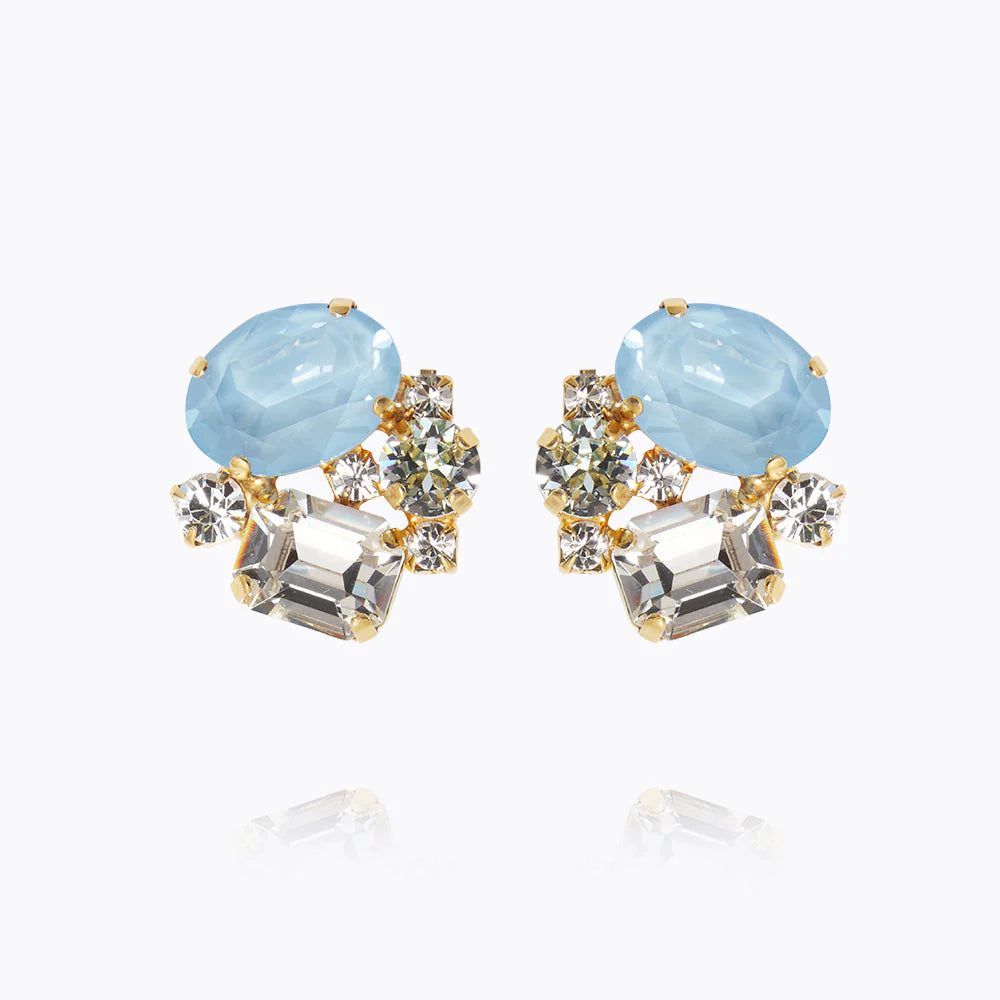 CAROLINE SVEDBOM Mini Carolina earrings gold, Sky combo