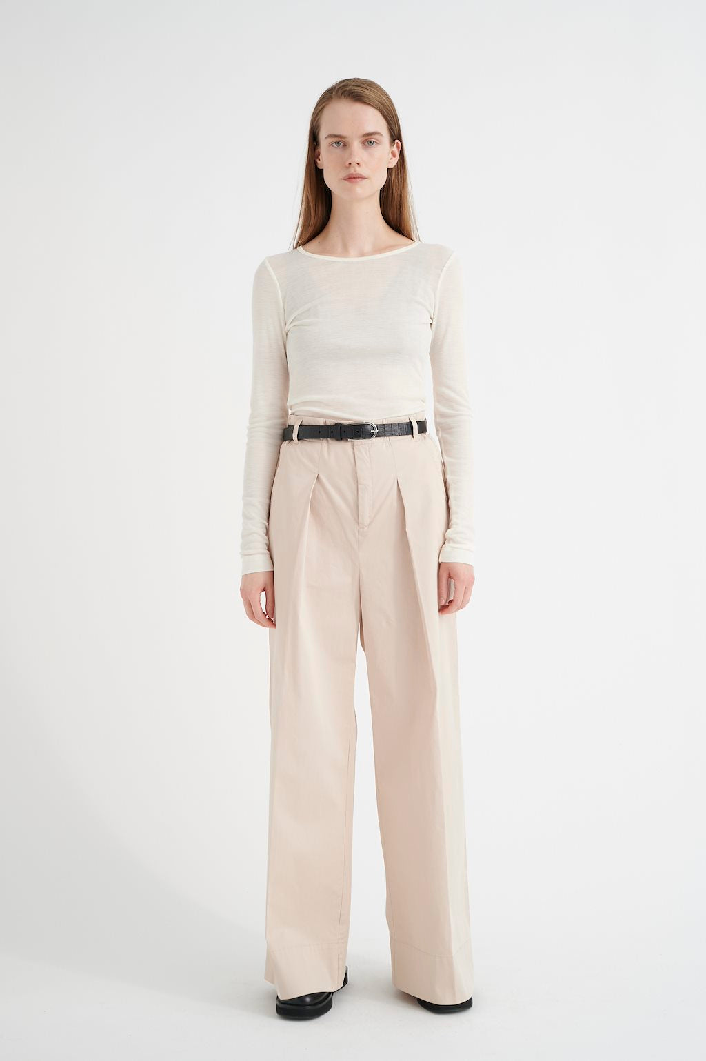 INWEAR Fang t-skjorte langermet, whisper white