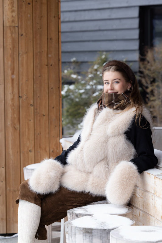 NOMA Niseko fuskepels vest - Lys beige
