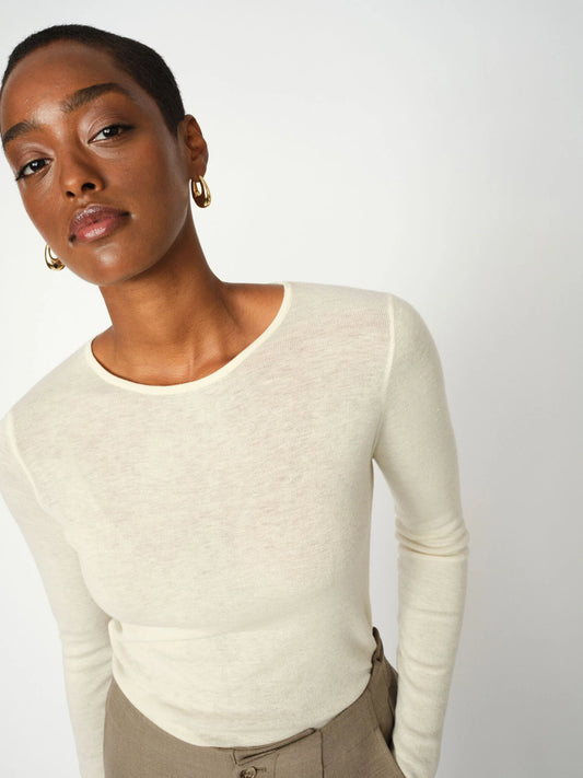 MOS MOSH Bouch O-neck Knit, Ecru