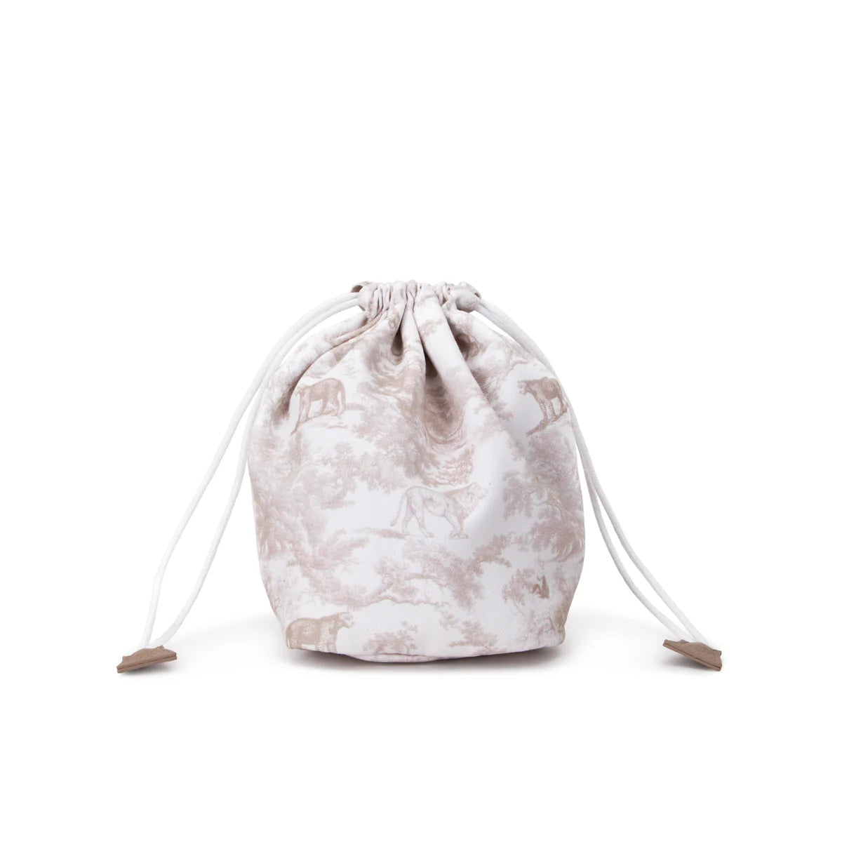 DARK leather bucket bag mini, dark sand