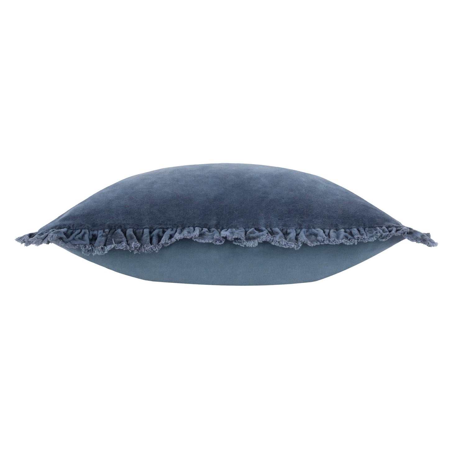 Bertie Washed Cotton Velvet Cushion Ink: Ink / Cover Only / 45 x 45cm