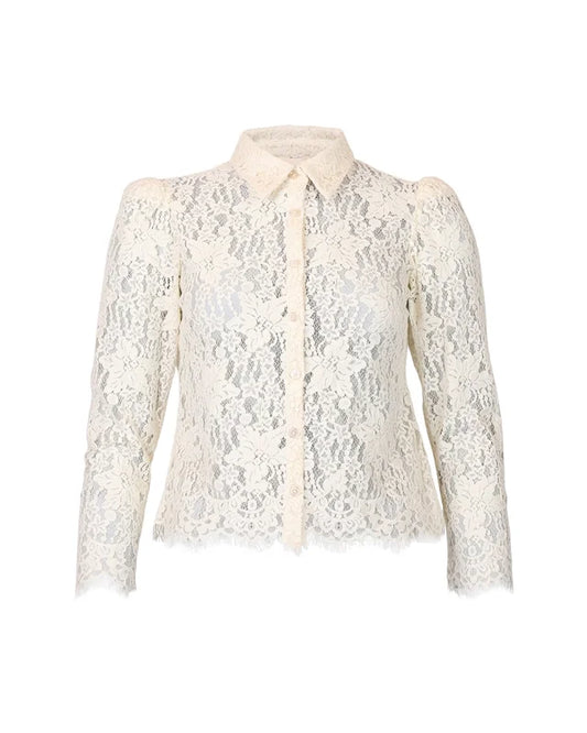 BY TIMO Lace Shirt, Vintage White