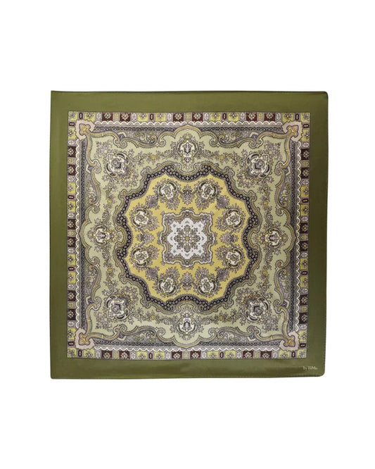 BY TIMO Silk Scarf 60x60, Forest Paisley