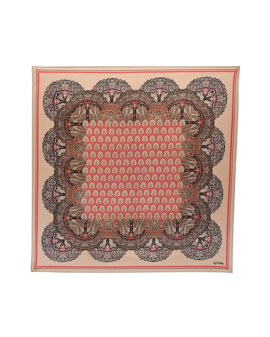 BY TIMO Silk Scarf 60x60, Autumn Paisely