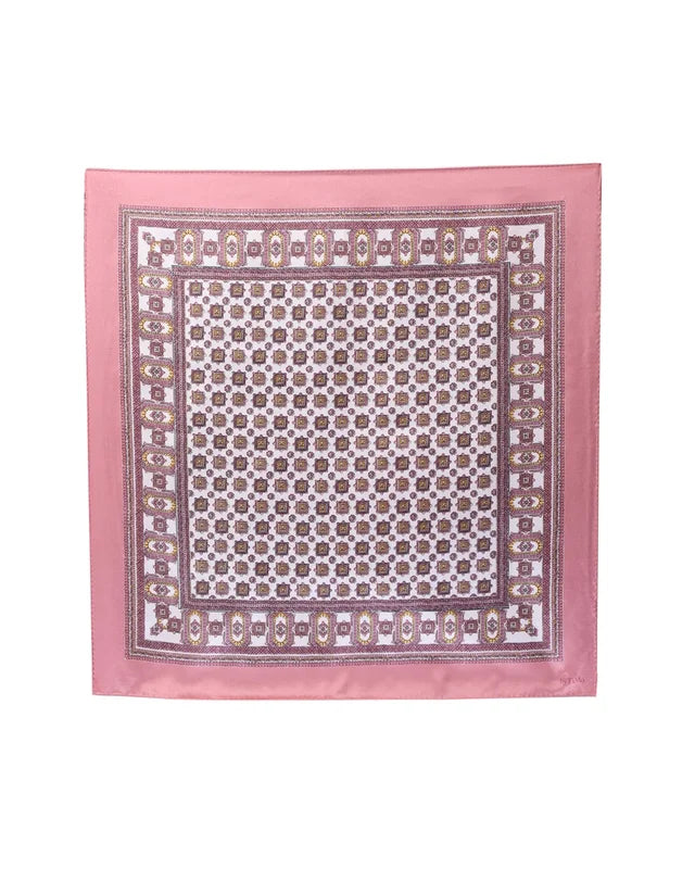 BY TIMO Silk Scarf 60x60, Blush Paisley
