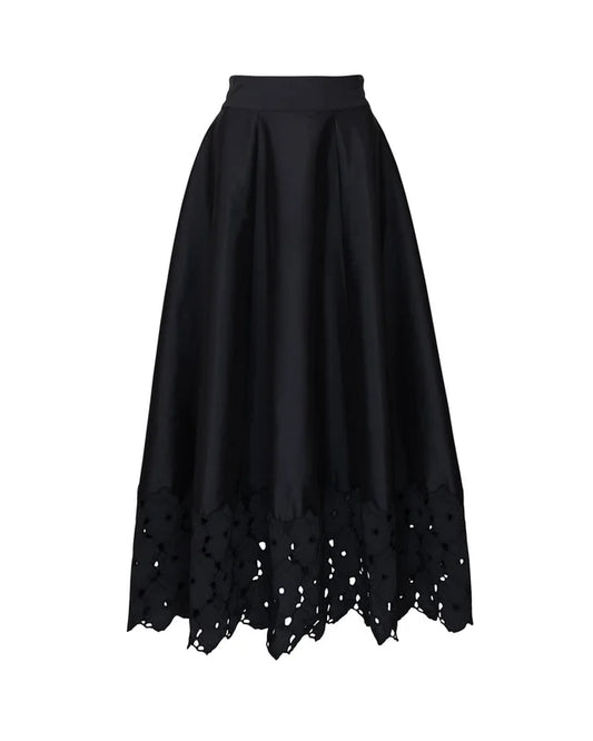 BY TIMO Embroidery Skirt, Black