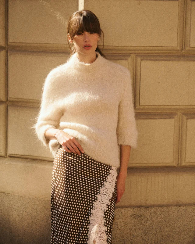BY TIMO Hairy Knit Turtleneck Soft