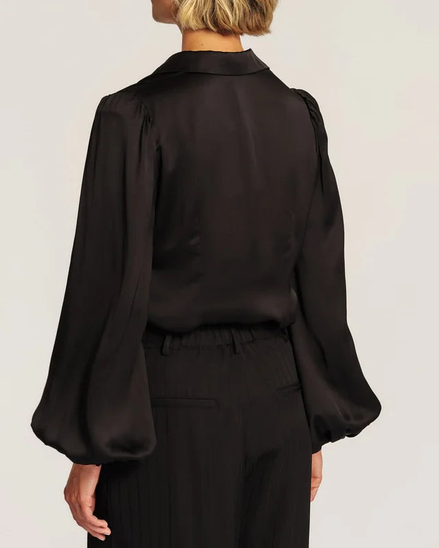 BY TIMO Satin Shirt, Black