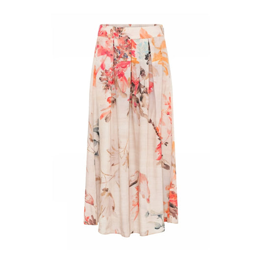 GUSTAV Mabell midi+pleated Skjørt, Sand/rose