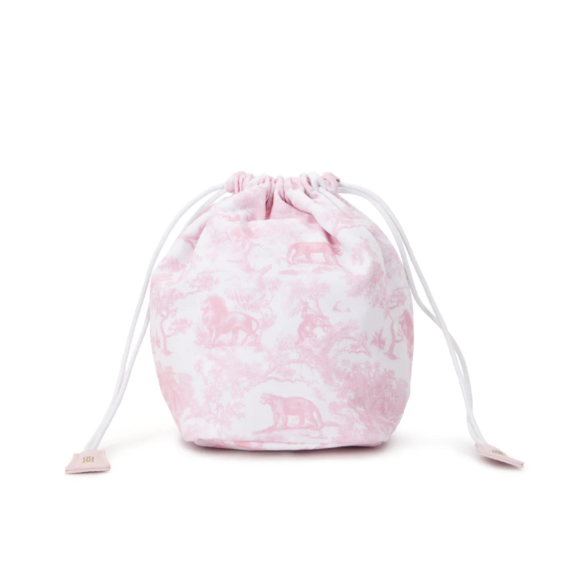 DARK leather bucket bag mini, pale rose